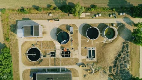 sewage treatment plant from above