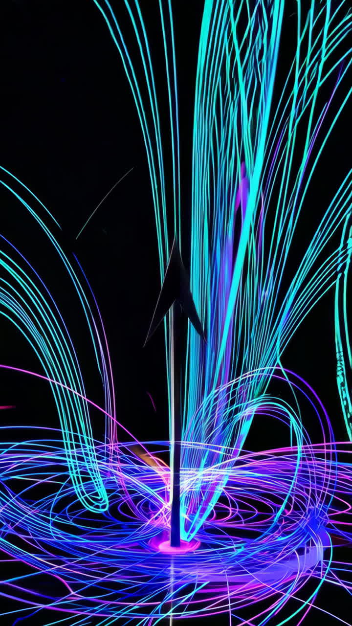 Abstract Arrow with Light Trails