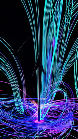 abstract arrow with light trails