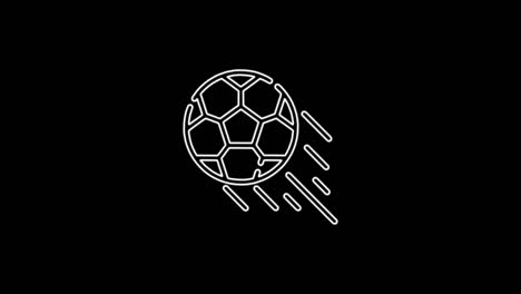 football ball icon abstract seamless animation of 4k neon lines. beautiful animation of neon lines 4k video close-up. soccer ball. sport