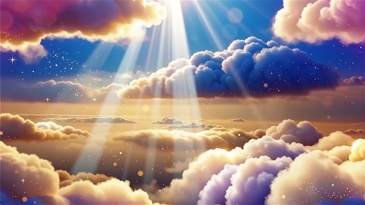 Christian Heavenly Light Worship Background