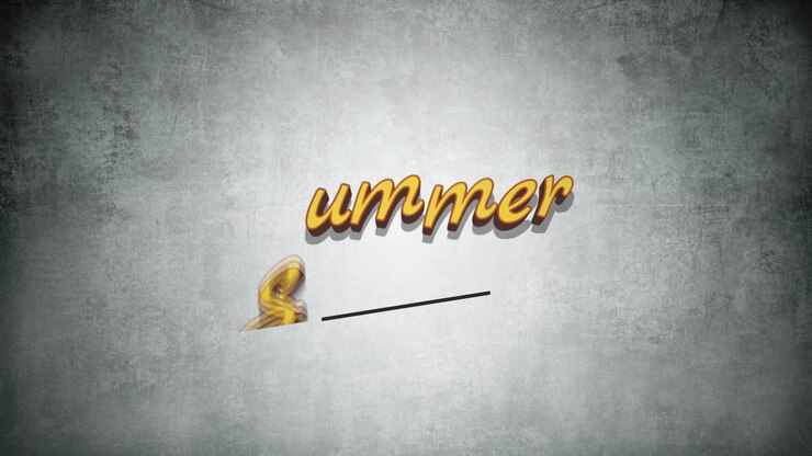 Summer Time on grunge grey texture