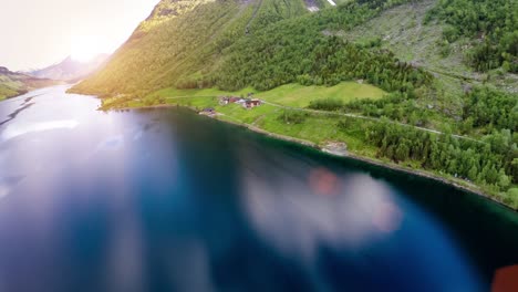 aerial footage from beautiful nature norway.