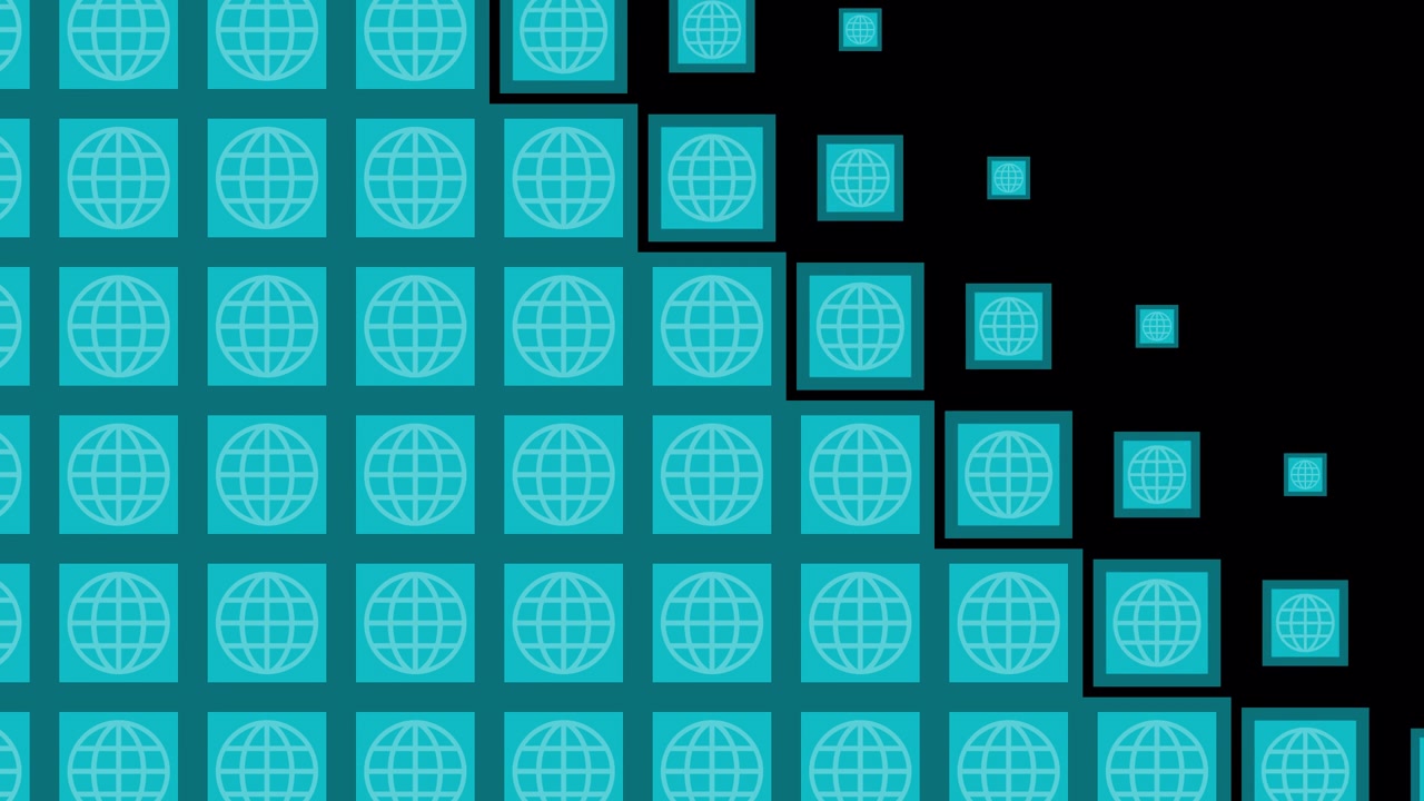 Teal Globe Pattern