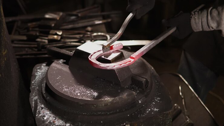 Blacksmith Forging a Horseshoe