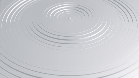 animación de fondo geométrico blanco abstracto. ondas y círculos radiales 3d. textura de estilo elegante moderno, ondas o anillos de patrón. telón de fondo en bucle, papel tapiz en vivo. diseño de movimiento de superficie ondulante