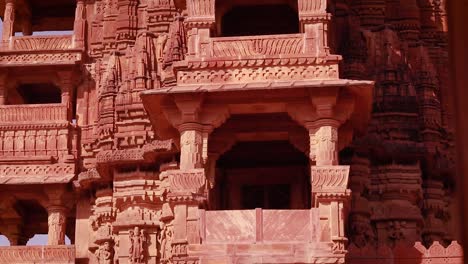 ancient hindu temple architecture from different angle at day