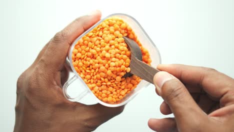 red lentils in a bowl