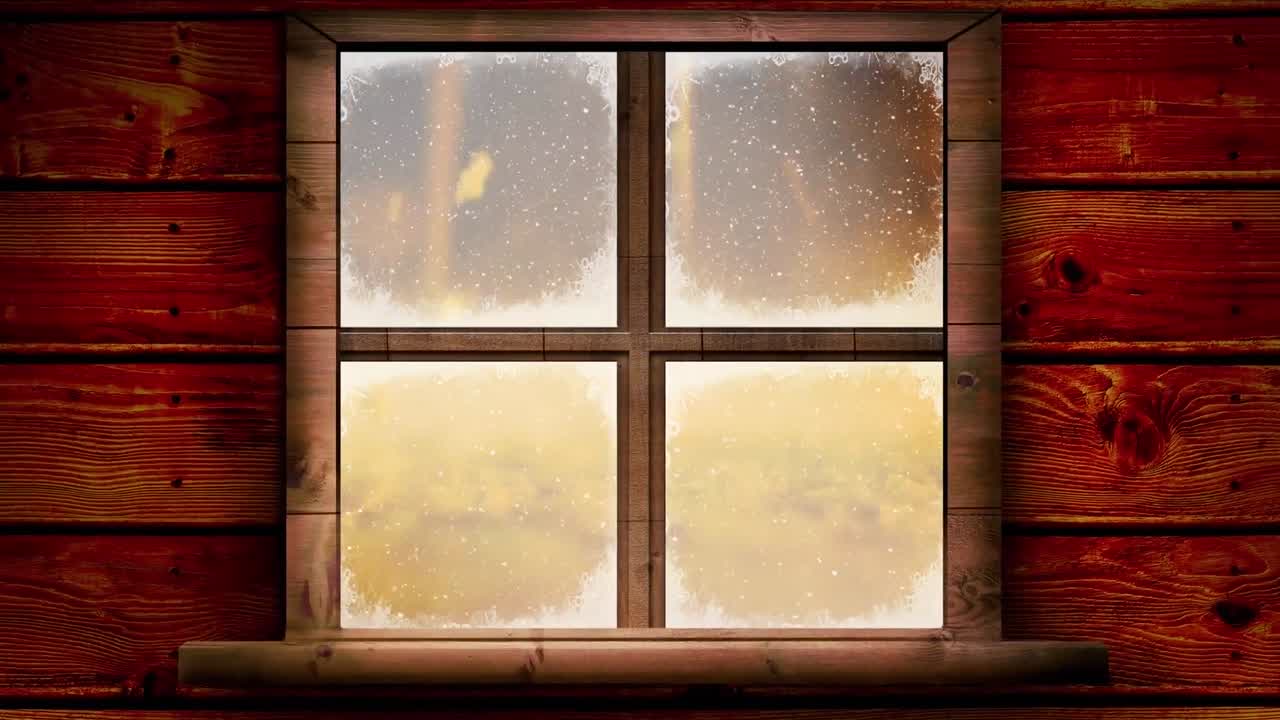 창문을 통해 볼 수 있는 불꽃의 애니메이션