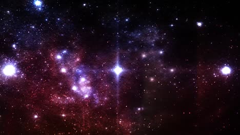 estrellas brillantes en el espacio exterior profundo con manchas de polvo de cometa que fluyen - animación de fondo de movimiento de bucle sin fisuras de 4k