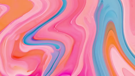 animación de formas abstractas fluidas coloridas con remolinos rosados, naranjas y azules