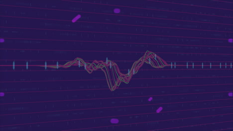 animación del procesamiento de datos financieros en una pantalla digital