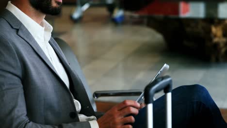 businessman using digital tablet