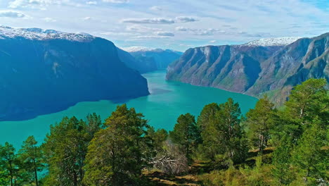 the sognefjord or sognefjorden the largest and deepest fjord in norway