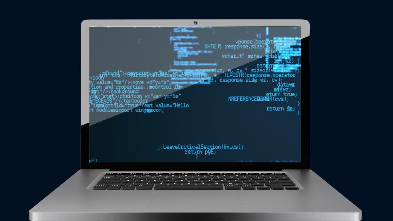 pantalla del portátil que muestra datos de vídeo