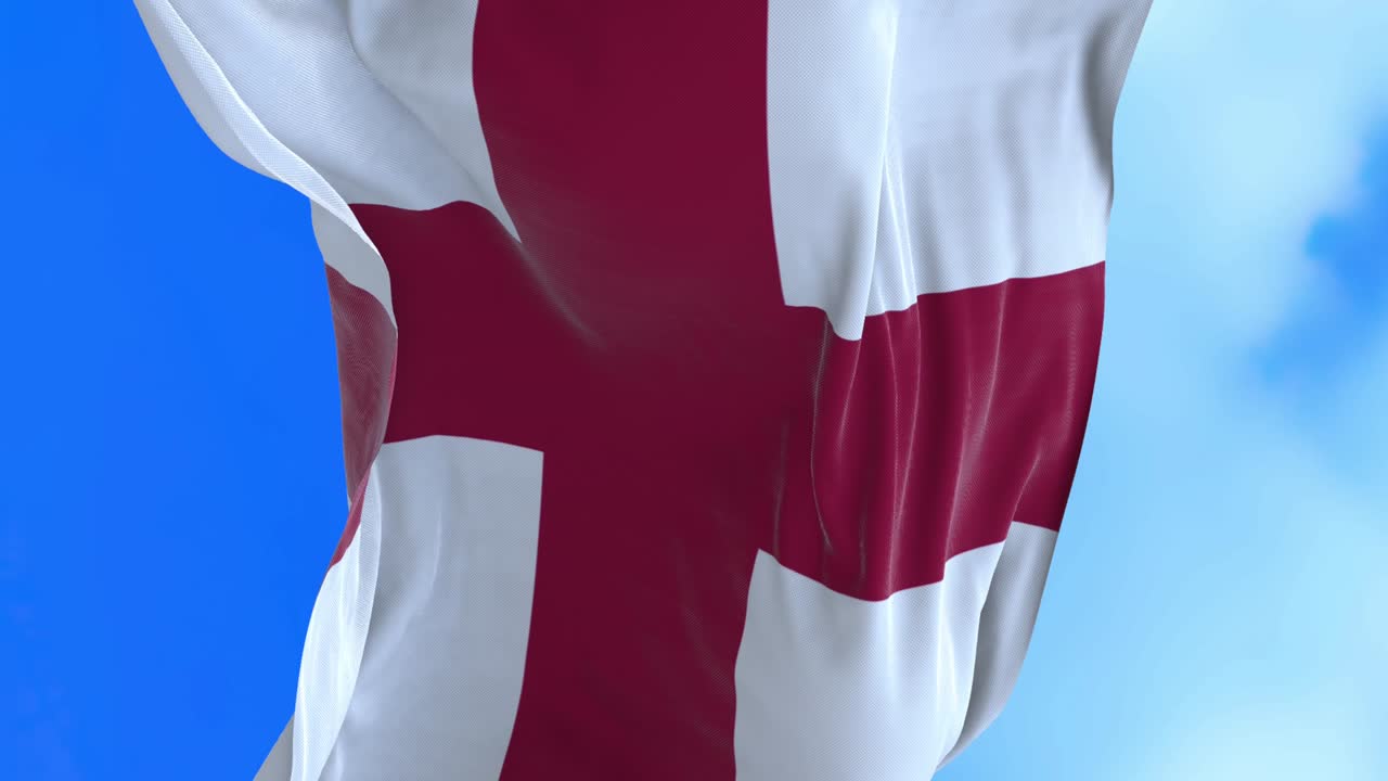 un bucle sin costuras de la bandera inglesa.