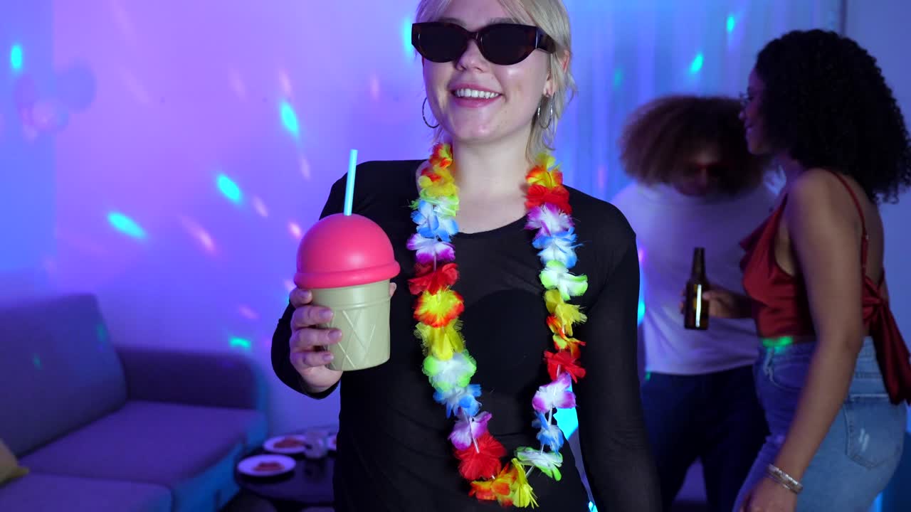 People enjoying a party with drinks