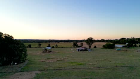 looking to the west over an old farm shed