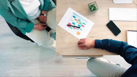 gente de negocios, vista superior o estrechar la mano para el trabajo