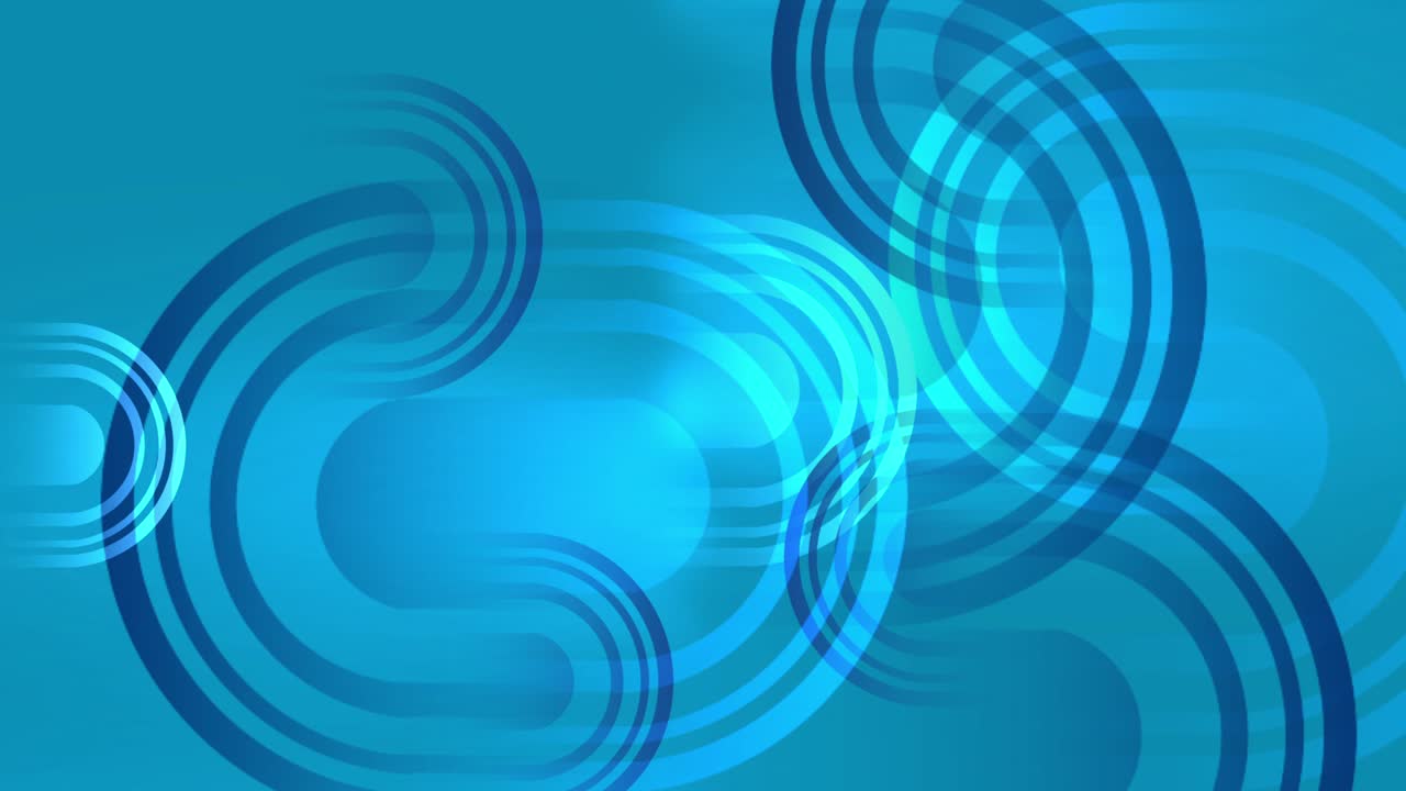 fondo azul y semicírculos con movimiento lateral