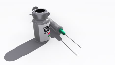 syringe and covid-19 vaccine bottle gambia