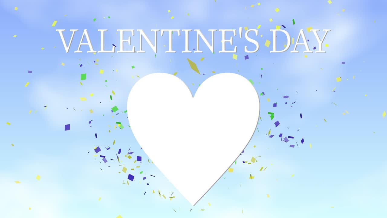 Animazione grafica di testo per messaggio di San Valentino.