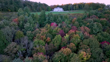 aerial moses cone manor house near blowing rock