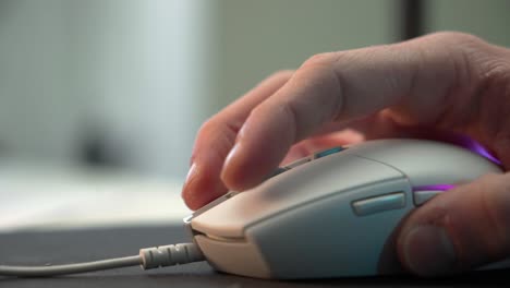 Close-up-of-a-rgb-mouse-over-the-mouse-pad