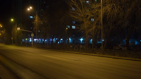 empty night street in a city