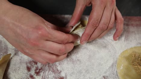 making dumplings