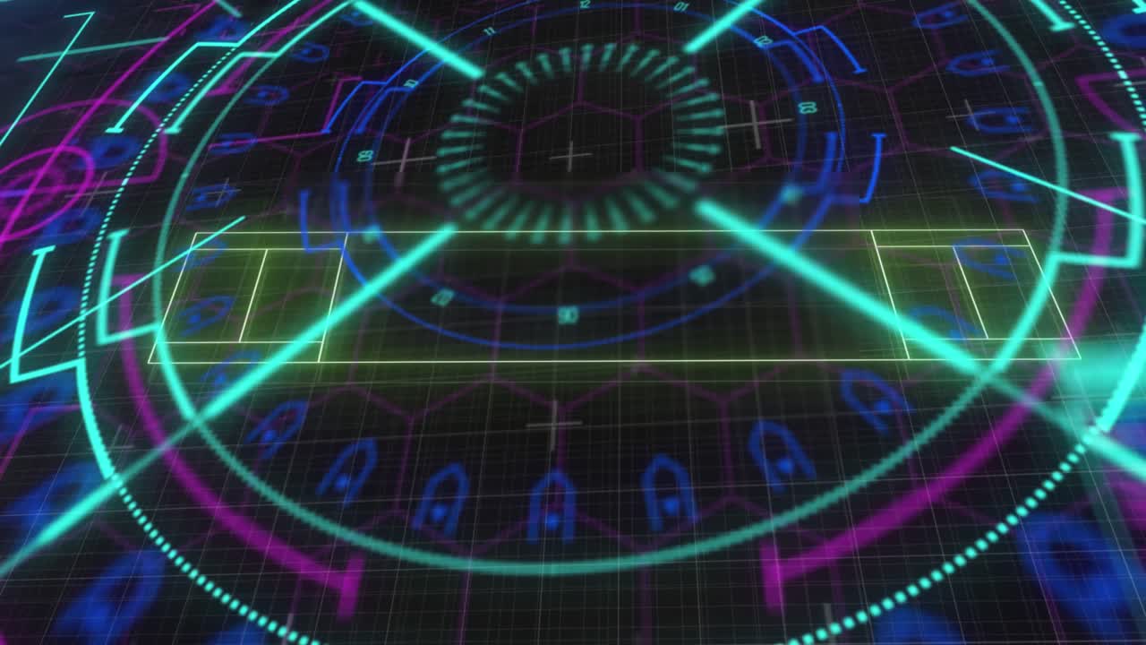 animación del escaneo del alcance y el procesamiento de datos