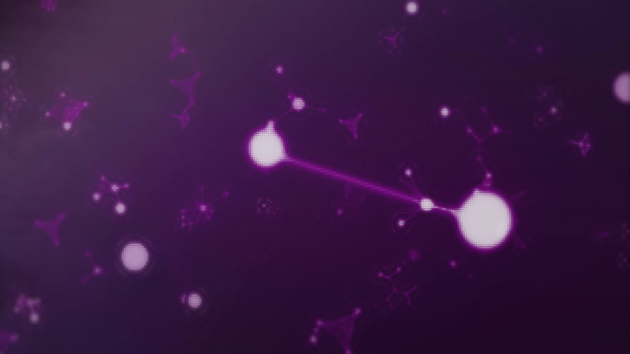 animación de la red de conexiones sobre un fondo oscuro