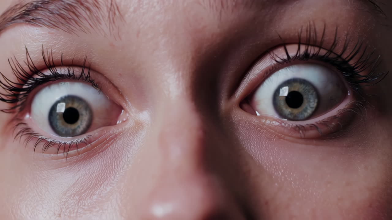 Woman with Wide-Eyed Expression