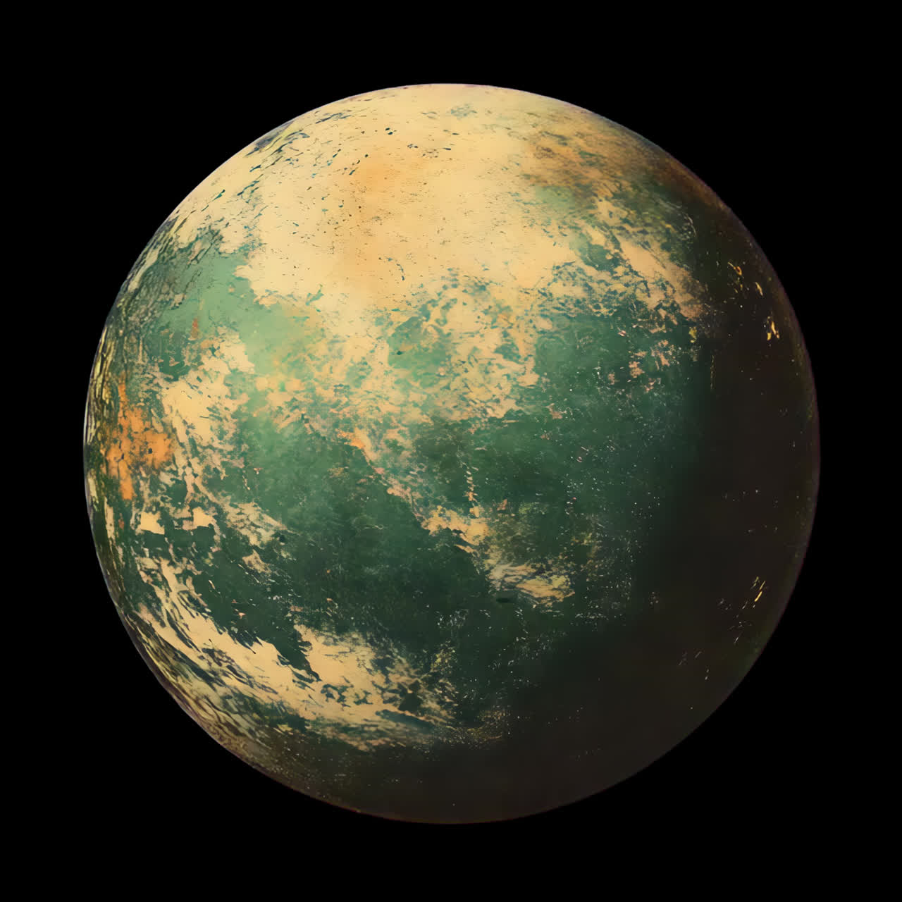 Vintage planet earth animation isolated asset, transparent 4K video, alpha channel, ProRes 4444