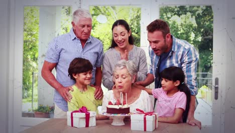 Animación-De-Redes-Sobre-Familia-Divirtiéndose-En-Fiesta-De-Cumpleaños.