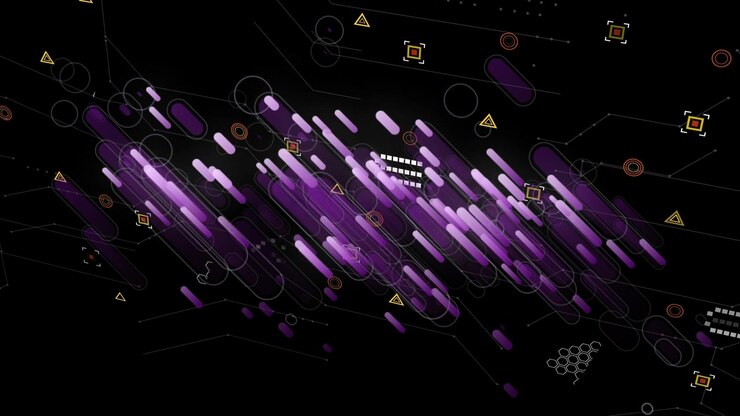 Animation of shapes over data processing