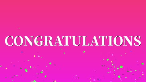 congratulations message text animation motion graphics