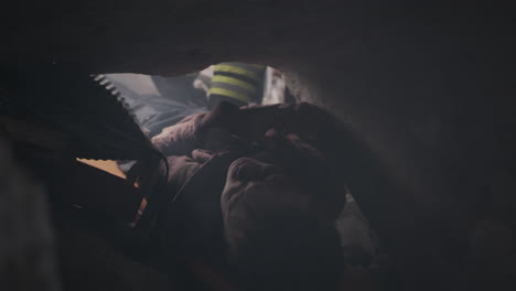 injured person rescued from a building collapse