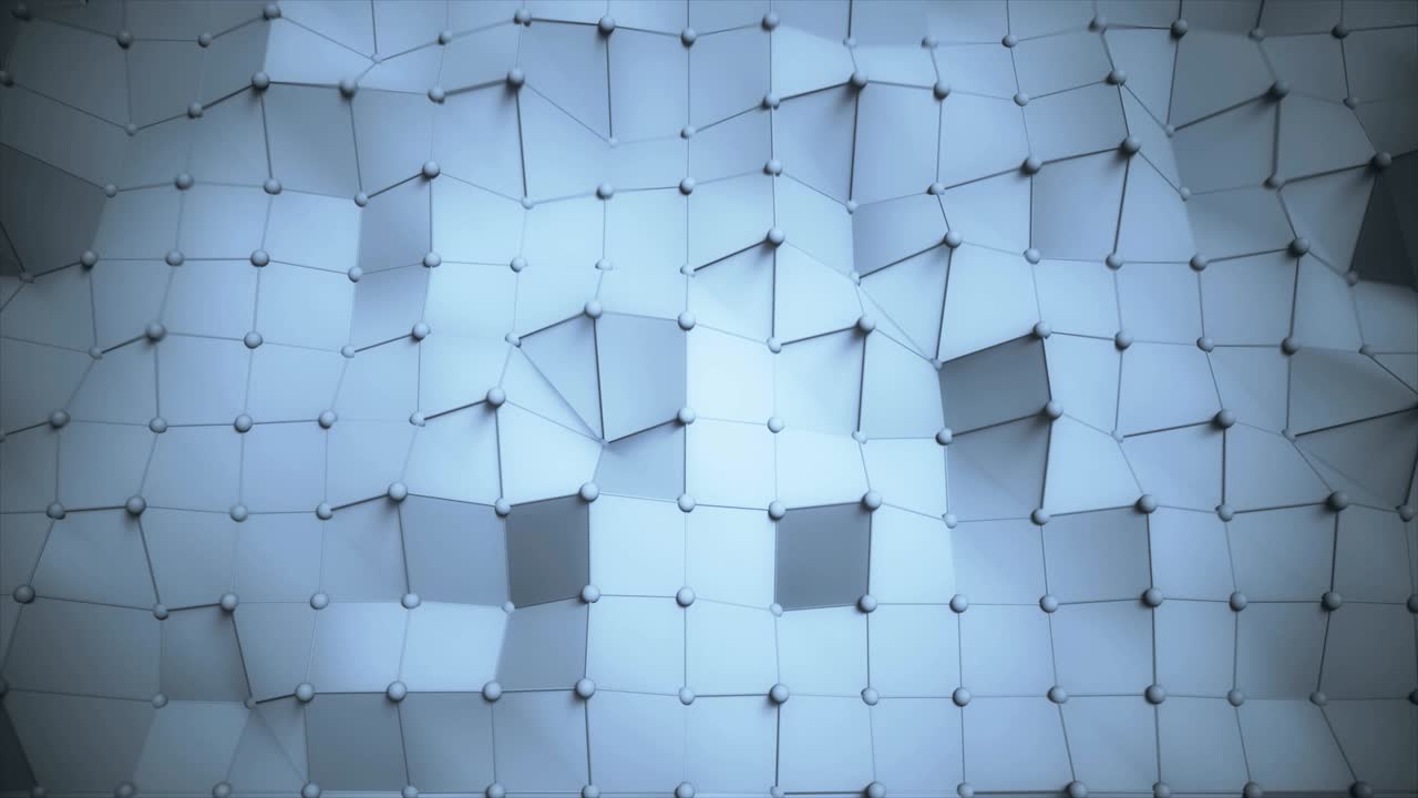 malla poligonal abstracta que se ondula lentamente.