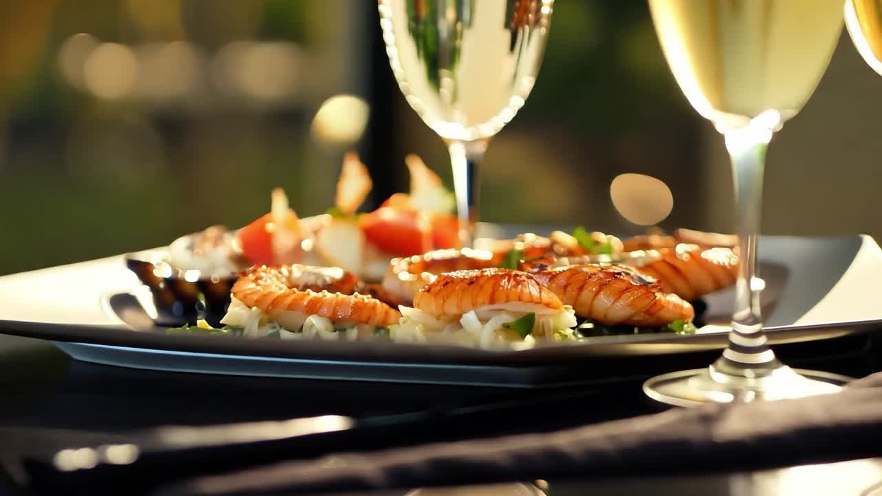 그릴 된 새우 애피티저