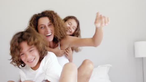 Mother-and-children-having-fun-