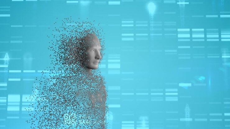 Human body with data processing
