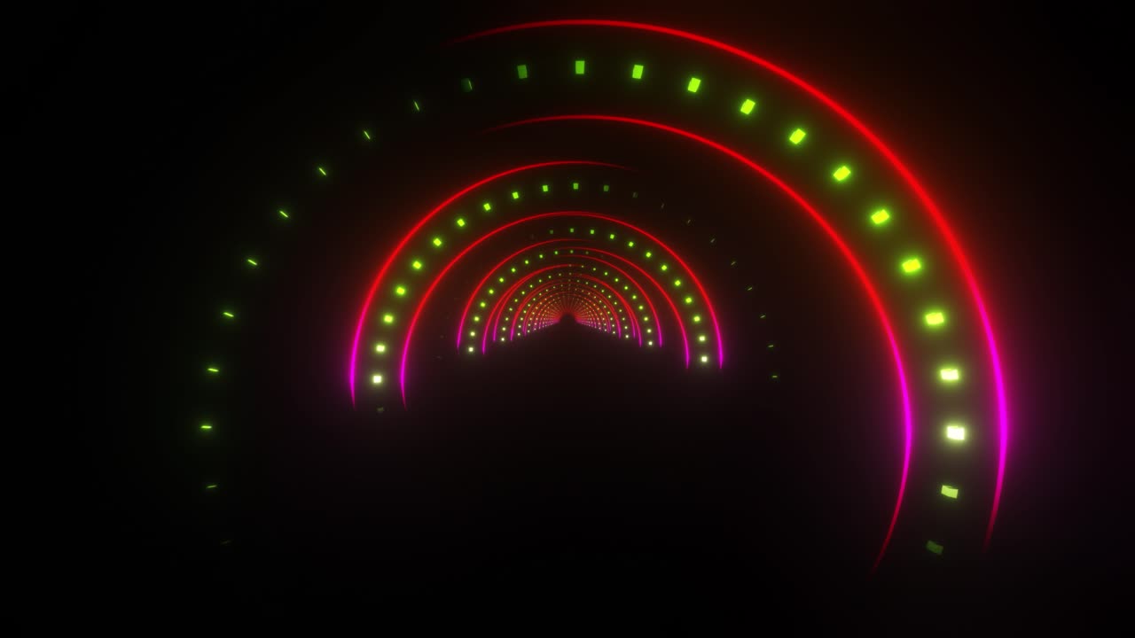 Tunnel luminoso al neon