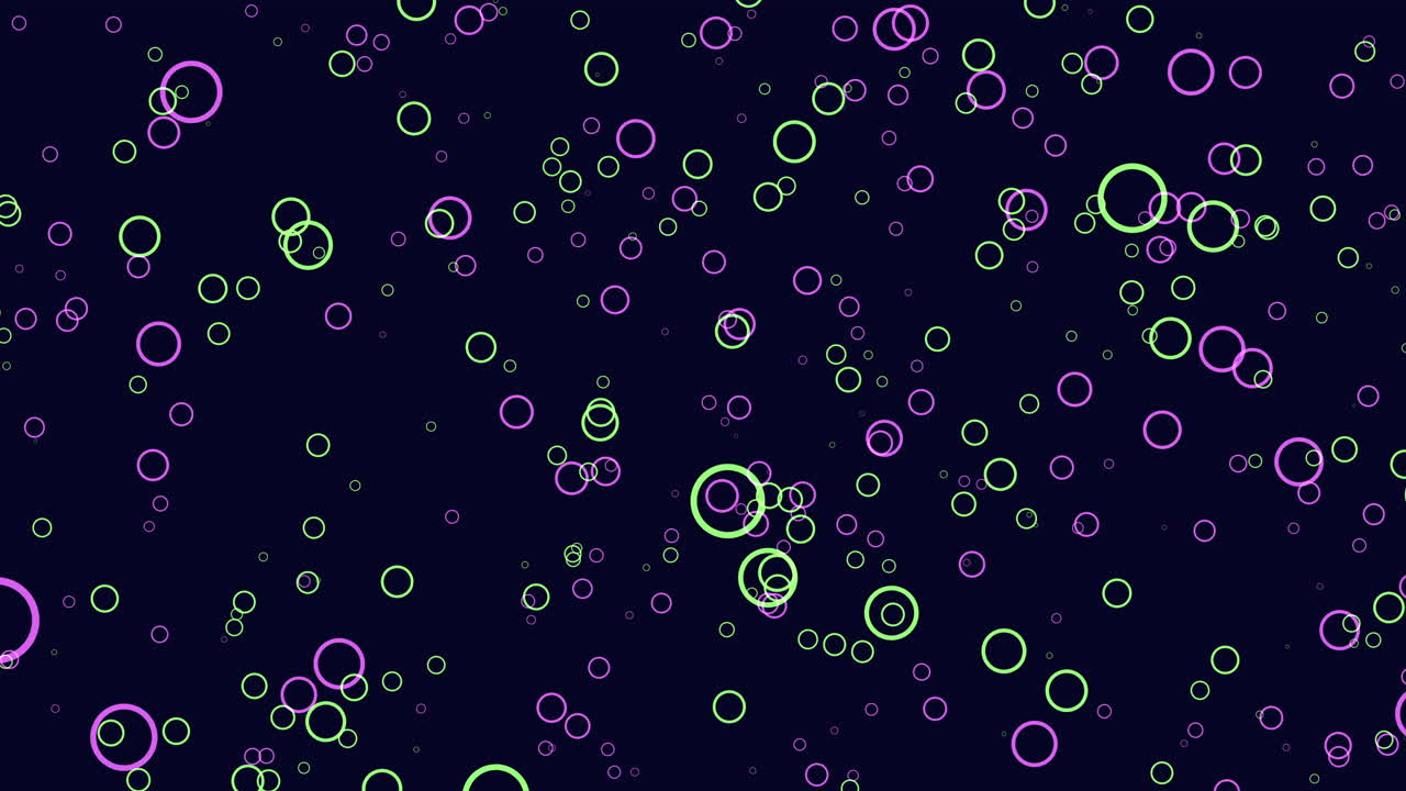 Colorful circle pattern on black background
