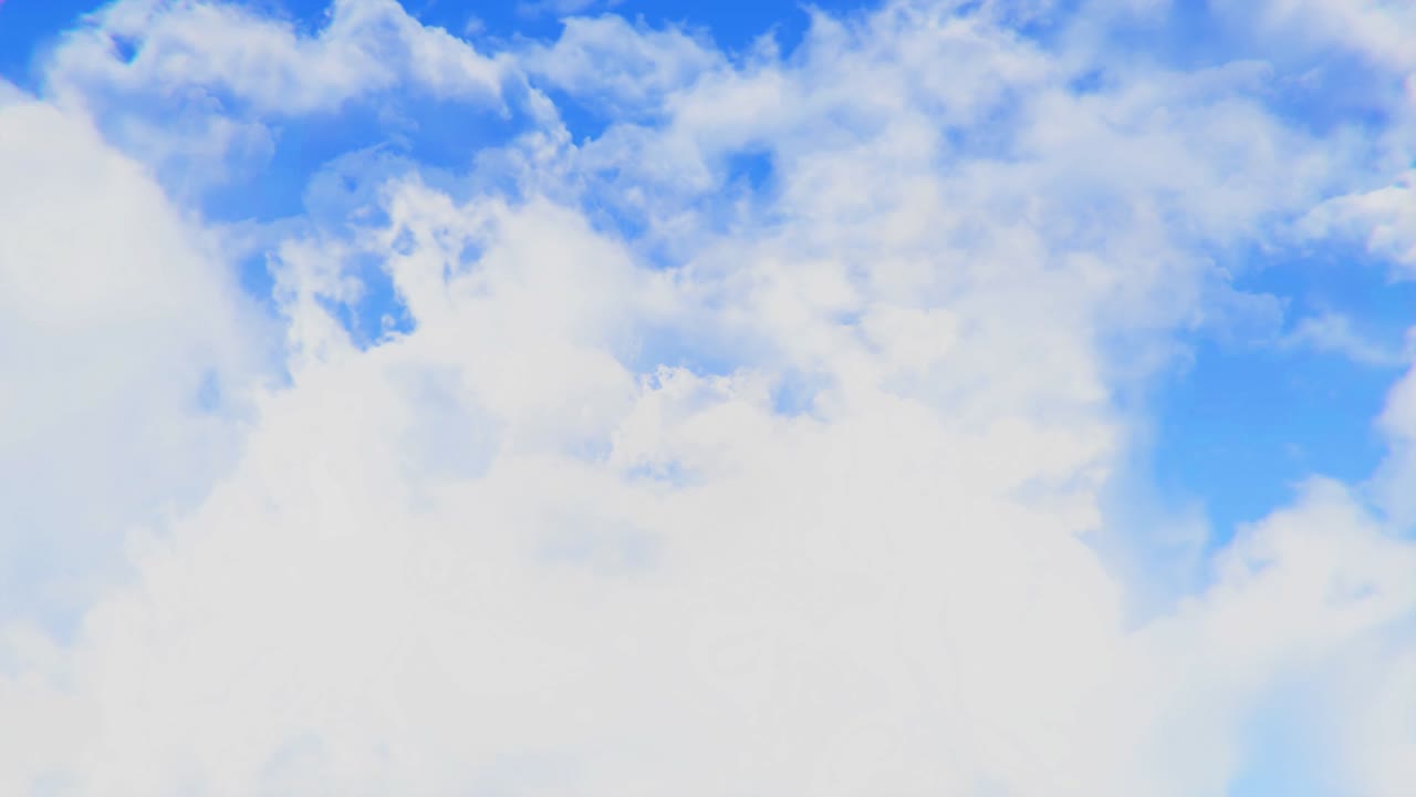 푸른 하늘 구름과 태양 루프 애니메이션 배경 녹색 화면 알파