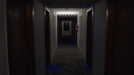 empty hotel corridor at night