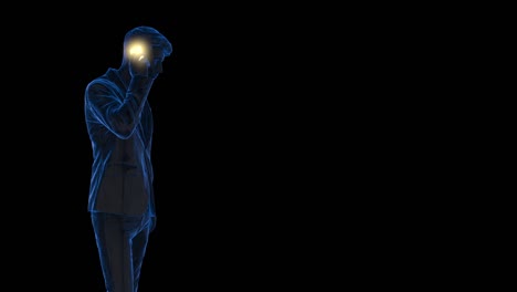 teléfonos de hombre con teléfono celular brillante - rotación sx