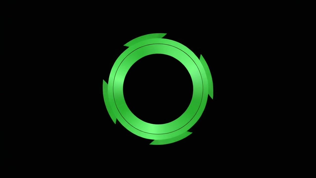 Abstract Green Circular Motion Graphics Animation