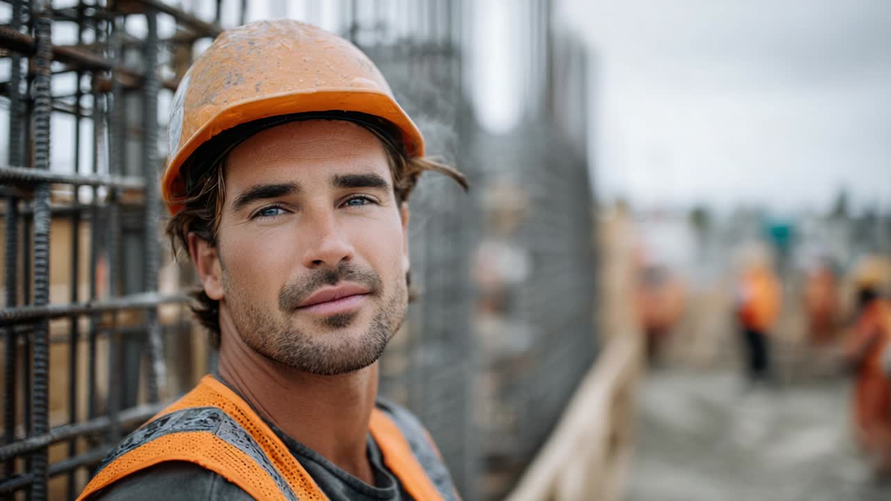 Retrato de un trabajador de la construcción