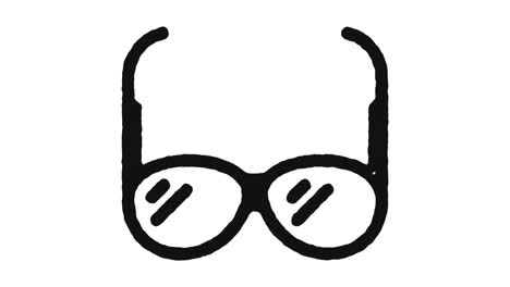 eyewear icon animation footage & alpha channel
